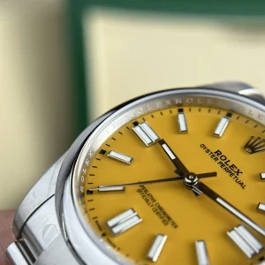 Replica Rolex Oyster Perpetual Yellow Dial 124300 41 mm