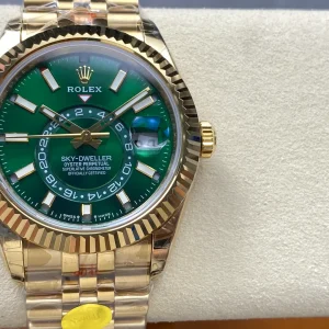 وجهة نظر بديلة لـ Rolex Sky-Dweller Green Dial 336938 (Jubilee)