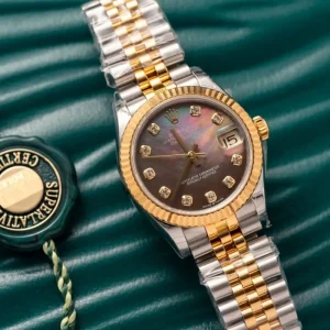 Rolex Datejust Black Mother of Pearl Diamond Dial 278273-0024 31 mm