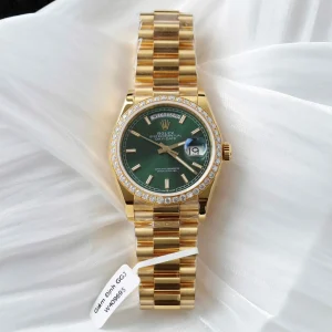 Superclone Rolex Day-Date Bright Green Diamond Dial 128348rbr-0078 36 mm