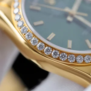 Superclone Rolex Day-Date Bright Green Diamond Dial 128398tbr-0035 36 mm