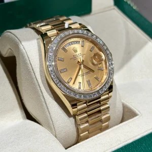 Superclone Rolex Day-Date Champagne Diamond Dial 228348rbr-0002 40 mm