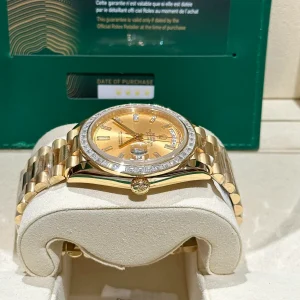 Superclone Rolex Day-Date Champagne Diamond Dial 228348rbr-0002 40 mm