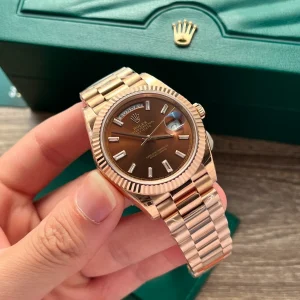 Superclone Rolex Day-Date Chocolate Diamond Dial 228235-0003 40 mm