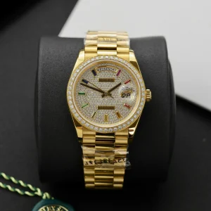 Superclone Rolex Day-Date Diamond-Paved Dial 128398tbr-0012 36 mm