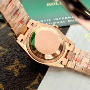 Superclone Rolex Day-Date Rosé Diamond Dial 128235-0009 36 mm