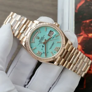Superclone Rolex Day-Date Turquoise Diamond Dial 128238-0071 36 mm