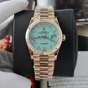 Superclone Rolex Day-Date Turquoise Diamond Dial 128238-0071 36 mm