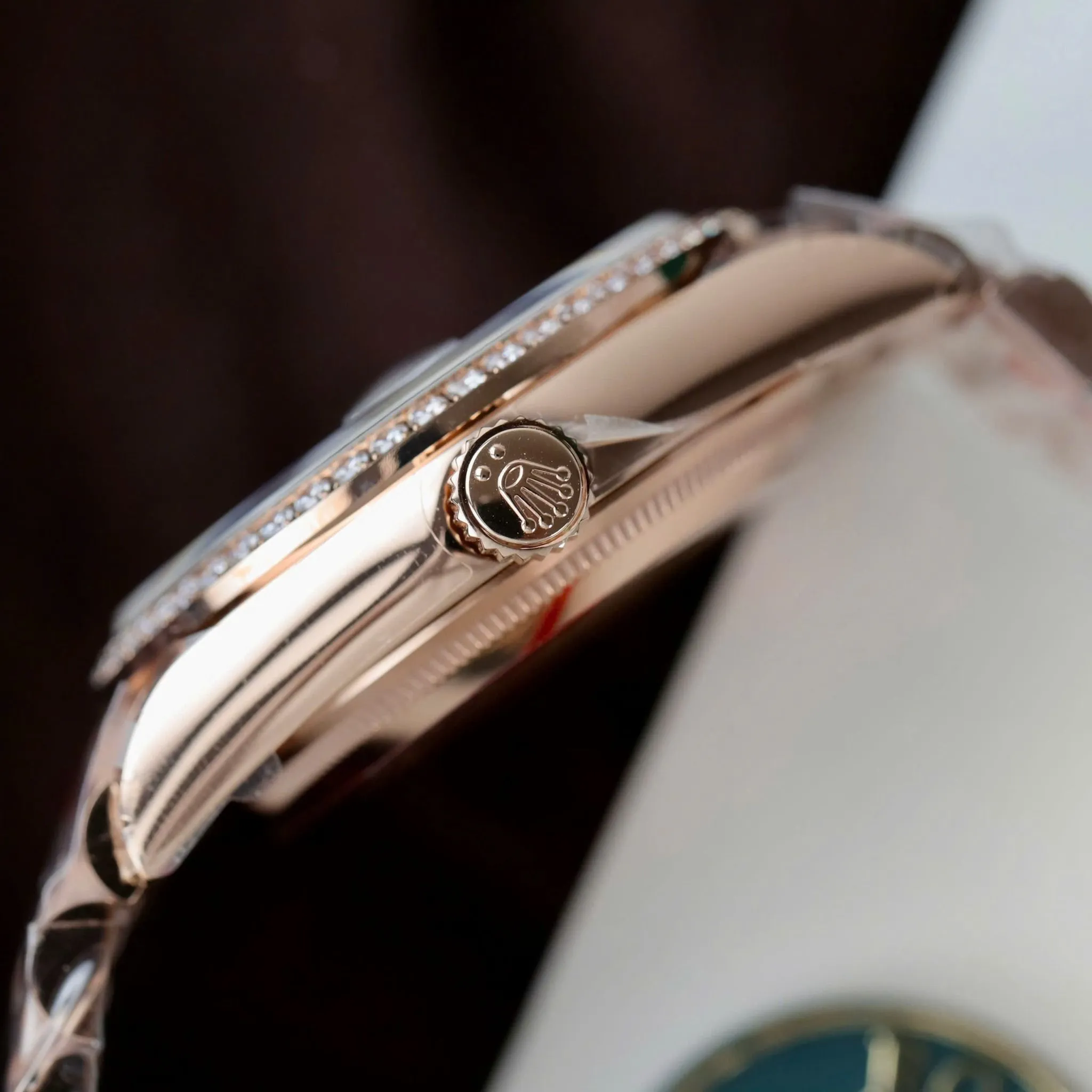 Superclone Rolex Day-Date White Mother-of-Pearl Diamond Dial 128345rbr-0077 36 mm – Bild 3
