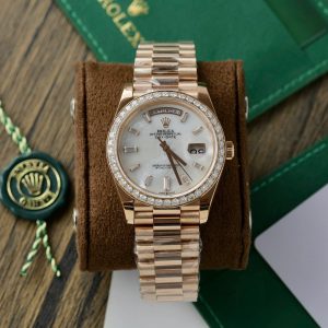 Superclone Rolex Day-Date White Mother-of-Pearl Diamond Dial 128395tbr-0026 36 mm