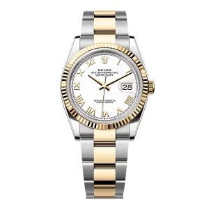 Rolex Datejust White Roman Dial 126233-0030 36 mm