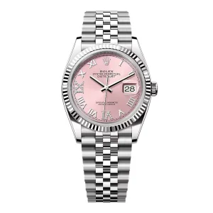 Rolex Datejust Pink Roman Dial 126234-0031 36 mm