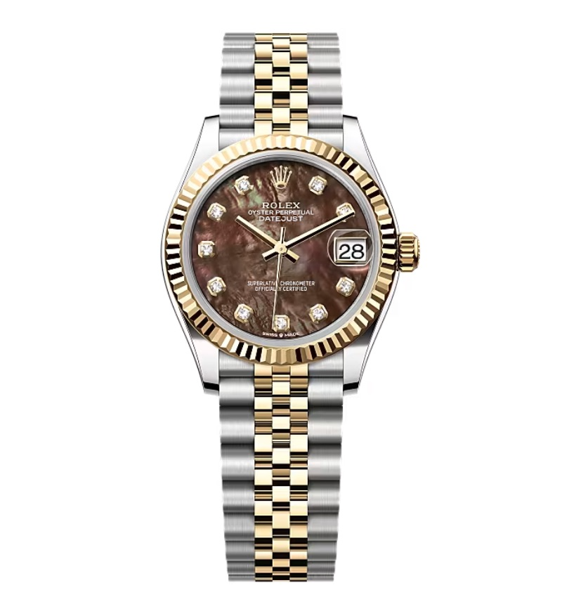 Rolex Datejust Black Mother of Pearl Diamond Dial 278273-0024 31 mm