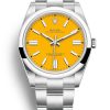 Replica Rolex Oyster Perpetual Yellow Dial 124300 41 mm