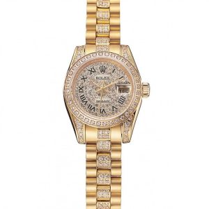 Superclone Rolex Datejust Gold Dial 1453955 21 mm